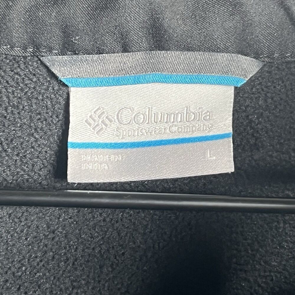Mens COLUMBIA Black Full Zip Pockets Fleece Lined Jacket Coat US Size L - Picture 3 of 6